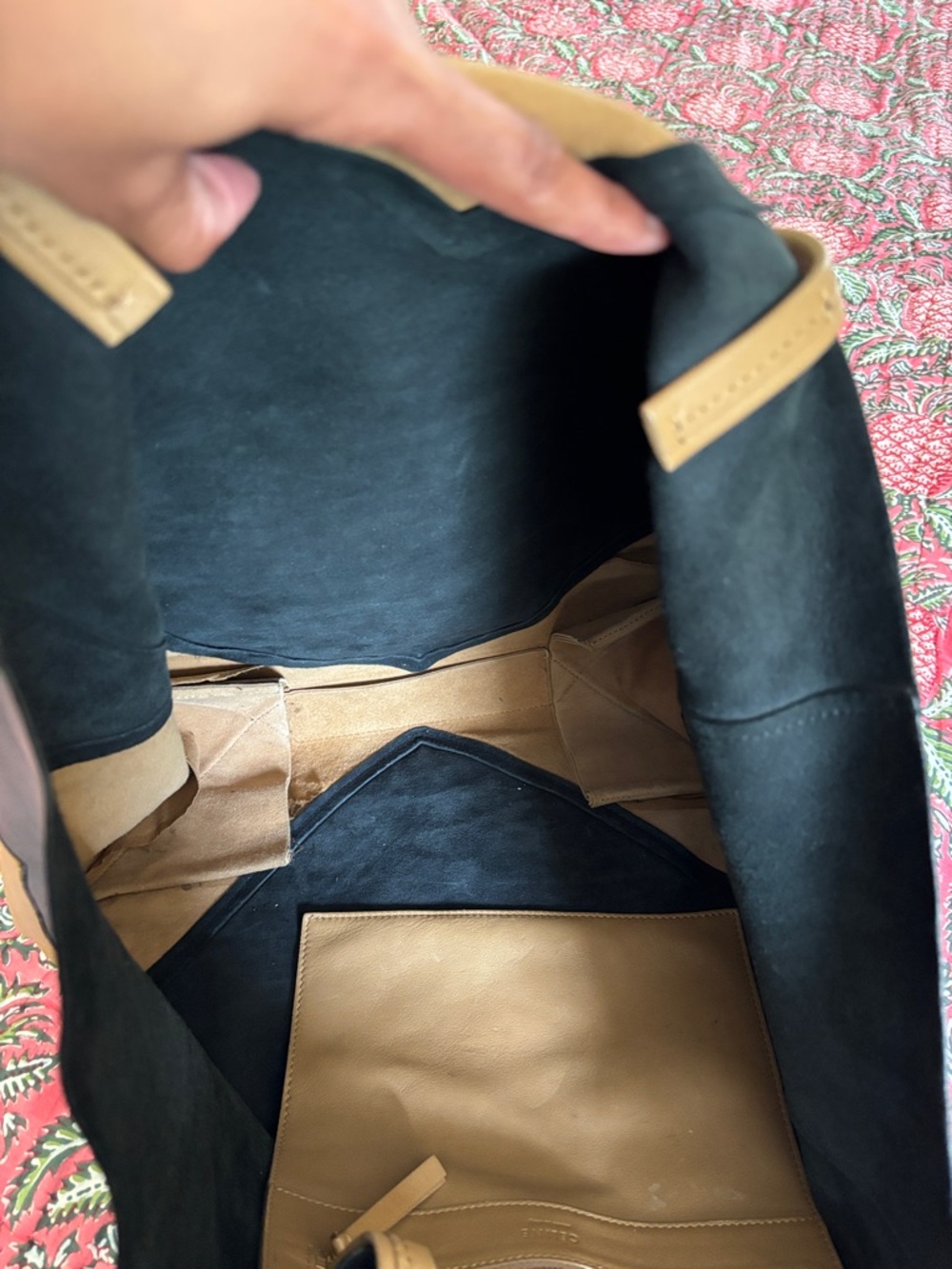 Celine Black & Tan Two-Tone Leather Tote - Picture 11 of 15